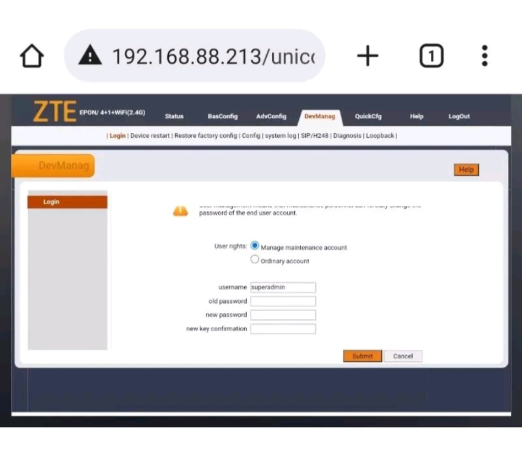 ZTE F477 VERSI 1 EPON