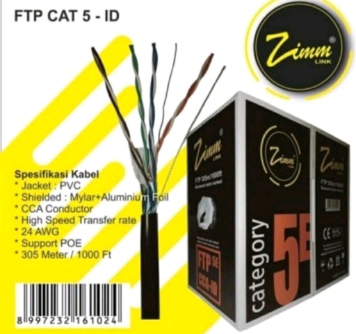 [000104] KABEL FTP CAT5 ZIMMLINK SINGLE JACKET
